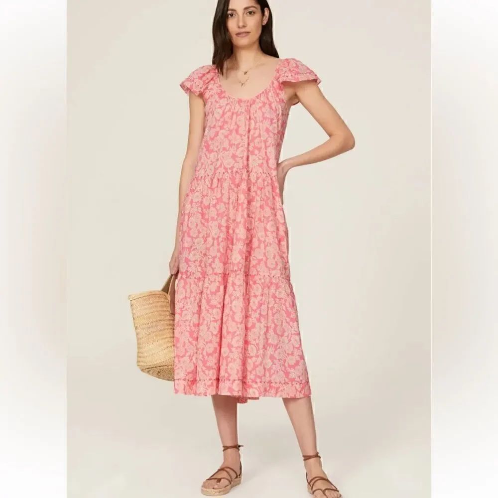 NWT The Great. Plumeria Whipstitched Maxi Small